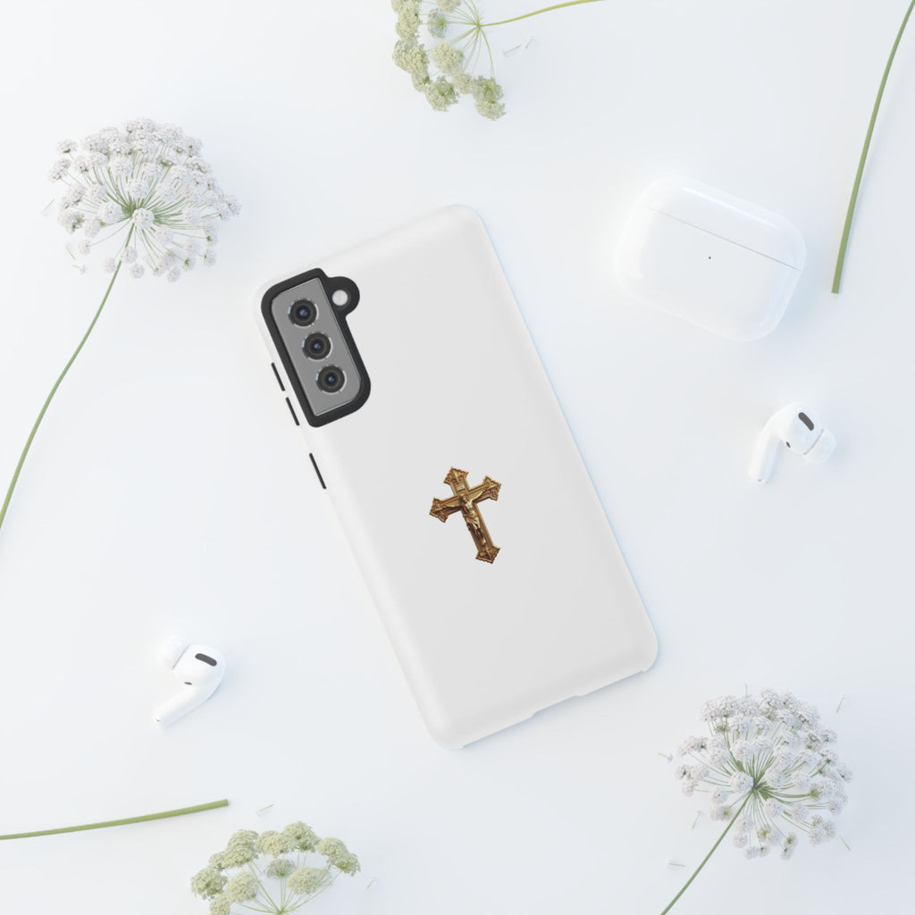 Gold Cross Tough Phone Case | Protective Cover