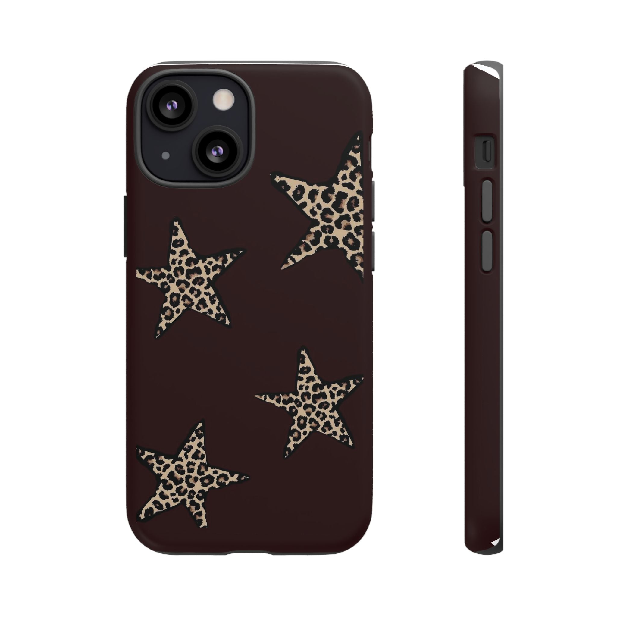Leopard Star iPhone Case — Chic Brown Protective Tough Case