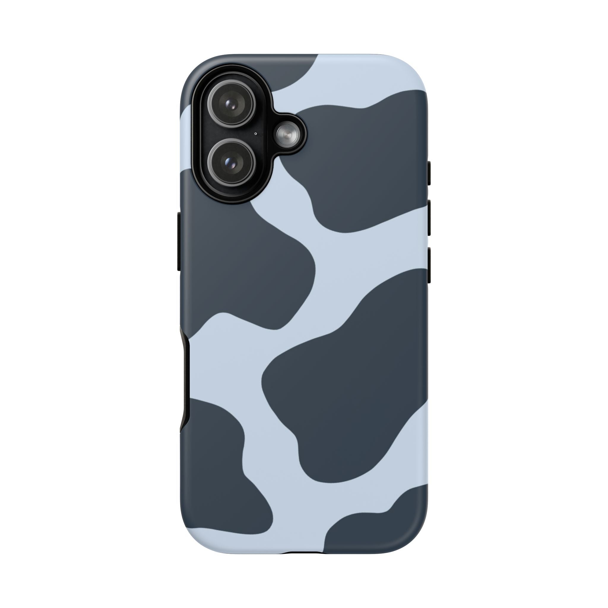 Cow Print Tough iPhone Case — Blue Black Abstract Pattern