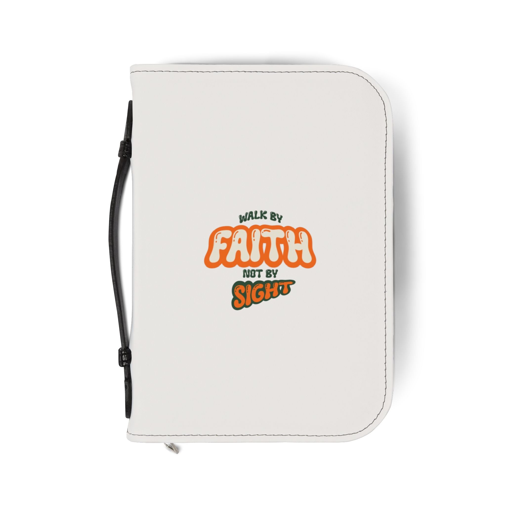Bible Cover — "Walk by Faith Not by Sight" Zippered Scripture Organizer