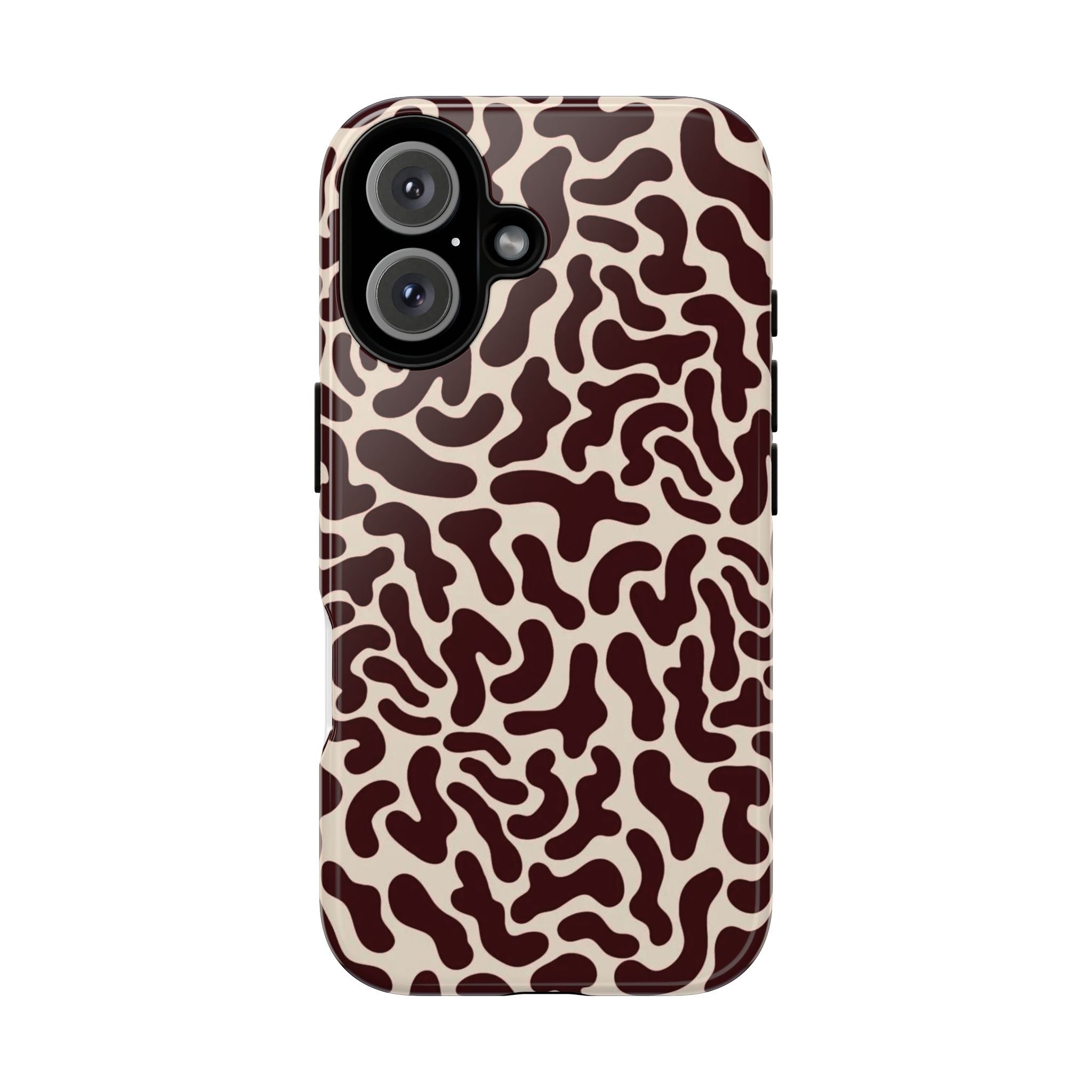 Animal Print iPhone Case - Brown Abstract Cow Pattern Tough Case