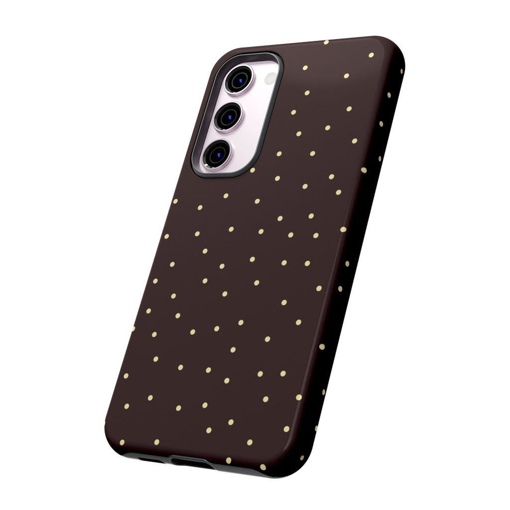 Brown Gold Polka Dot Tough Phone Case