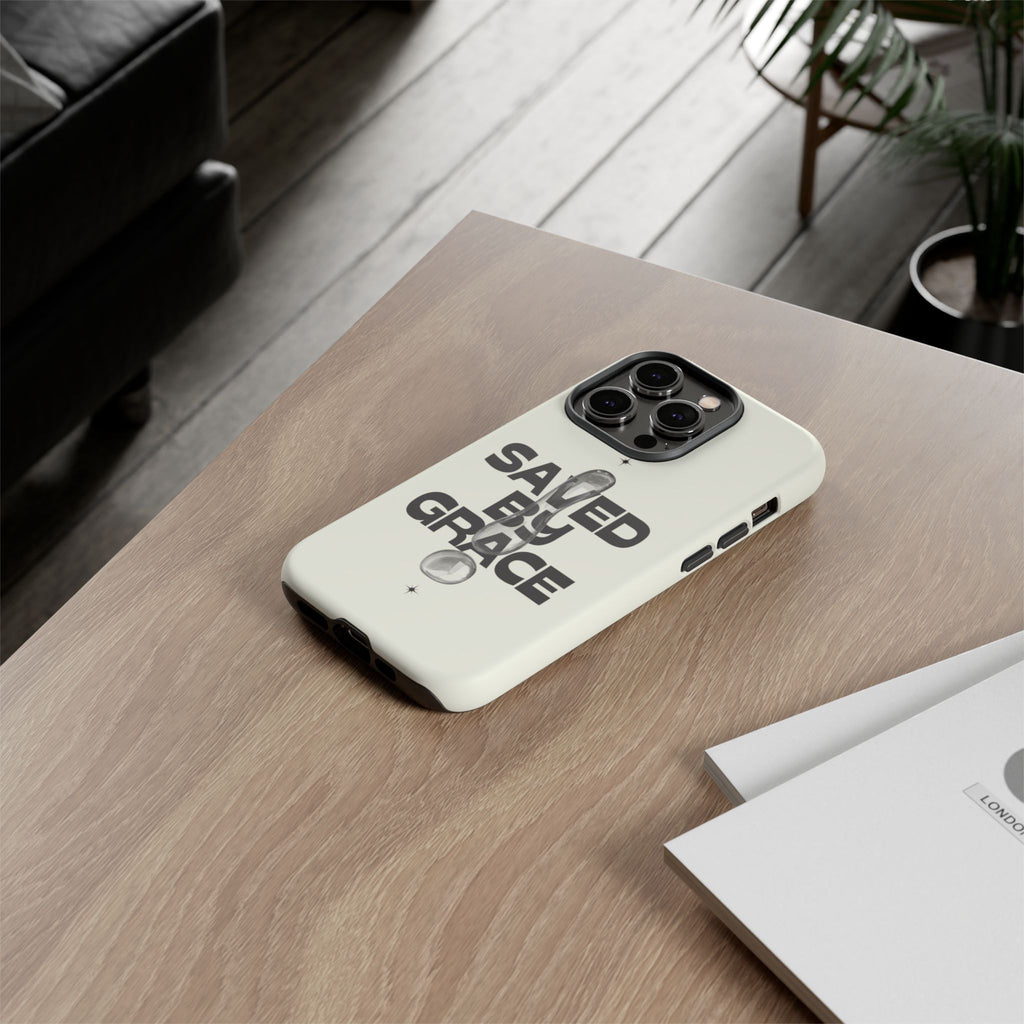 Saved By Grace Tough Phone Case — Christian Faith iPhone Cover