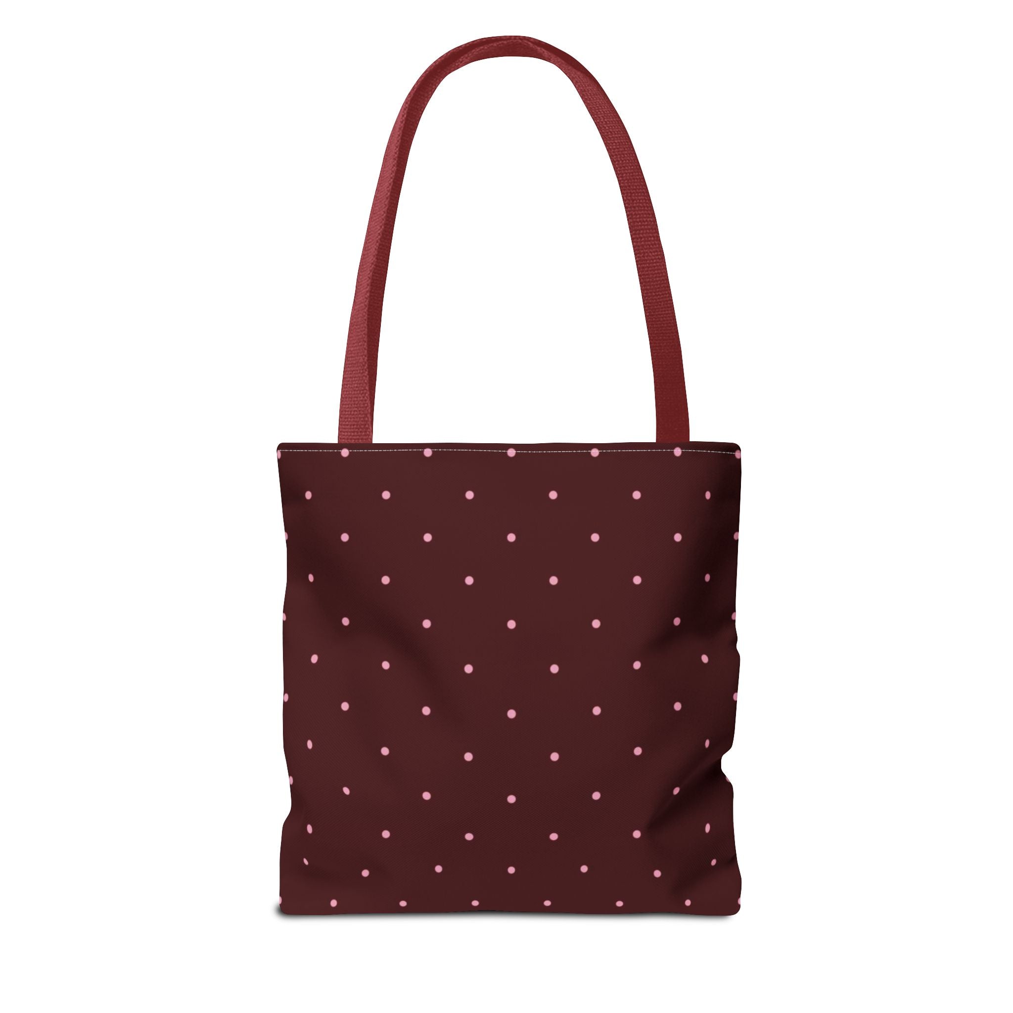 Burgundy Polka Dot Tote Bag