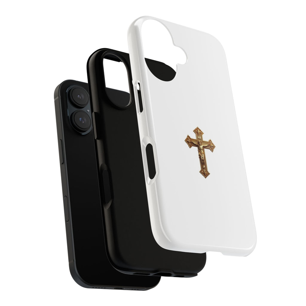Gold Cross Tough Phone Case | Protective Cover