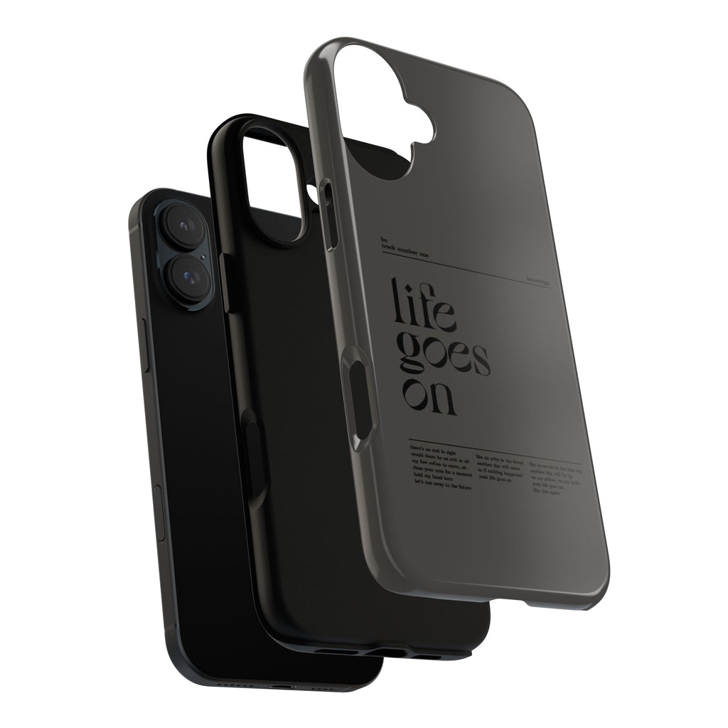 iPhone Case — Minimal 'life goes on' Protective Silicone Cover