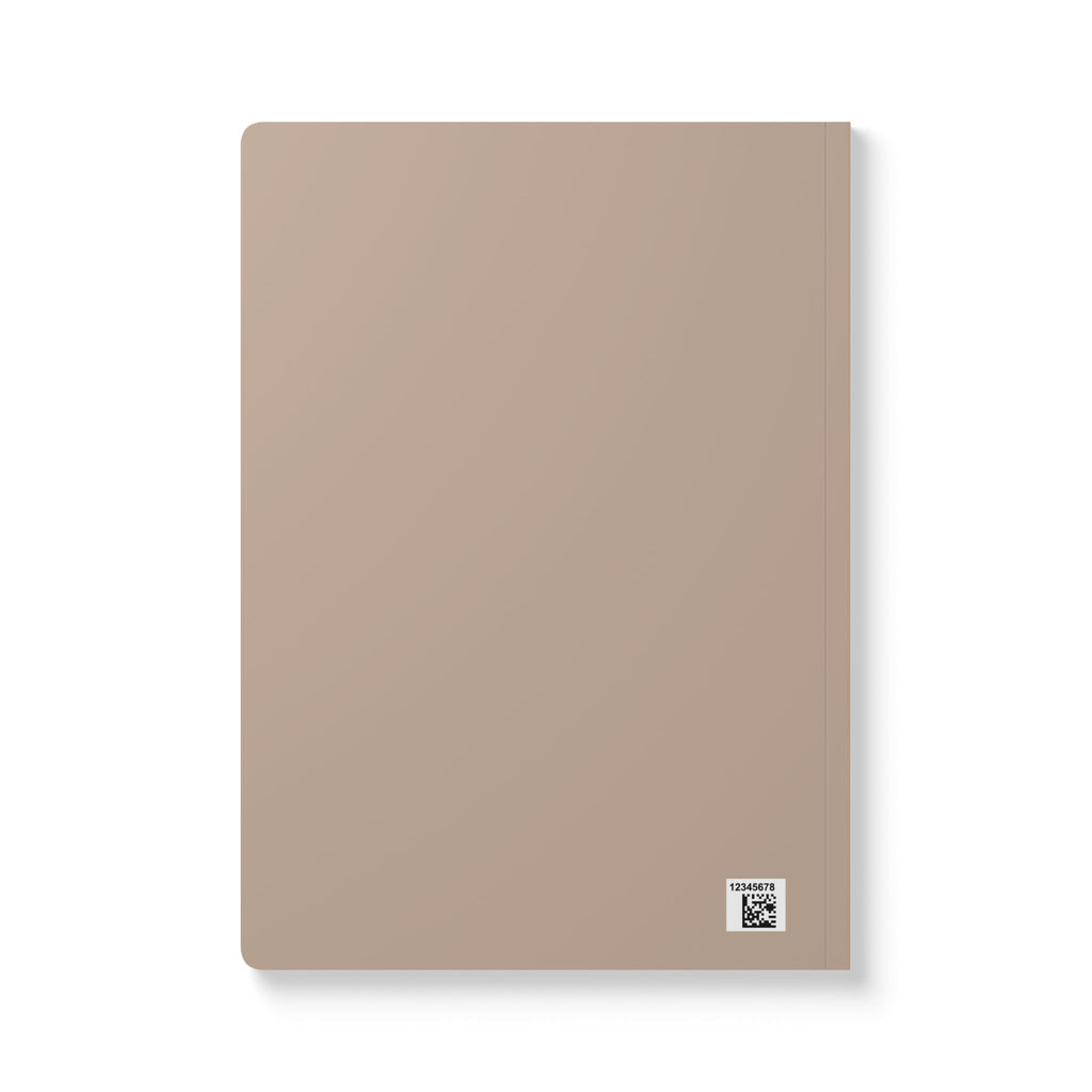 Neutral Abstract Pattern Softcover Journal — Textured Beige Notebook with Inside Prints