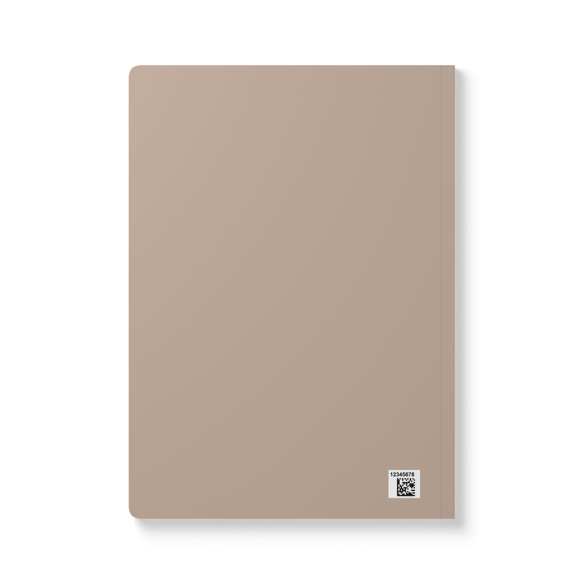 Neutral Abstract Pattern Softcover Journal — Textured Beige Notebook with Inside Prints