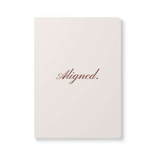 "Aligned" Softcover Journal — Minimal Motivational Notebook for Daily Planning & Reflection