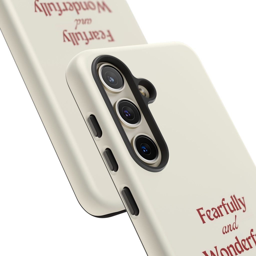 Tough Phone Case — "Fearfully and Wonderfully Made" Christian Scripture Protective Case