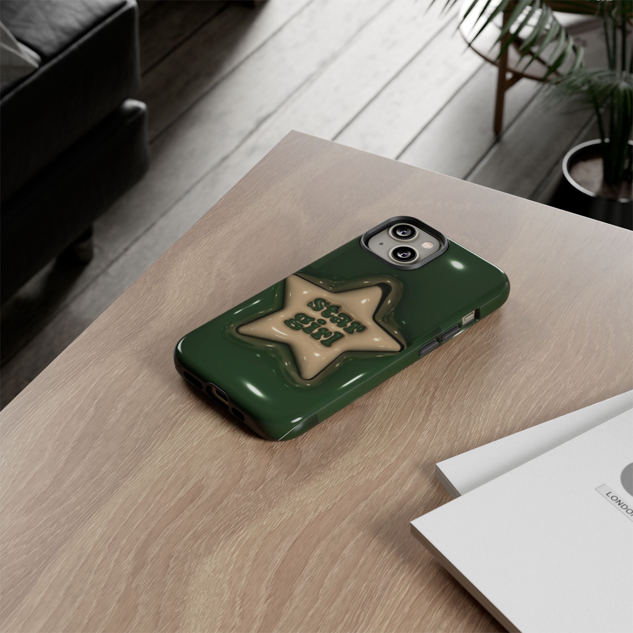 Star Girl iPhone Case — Green Star Protective Case