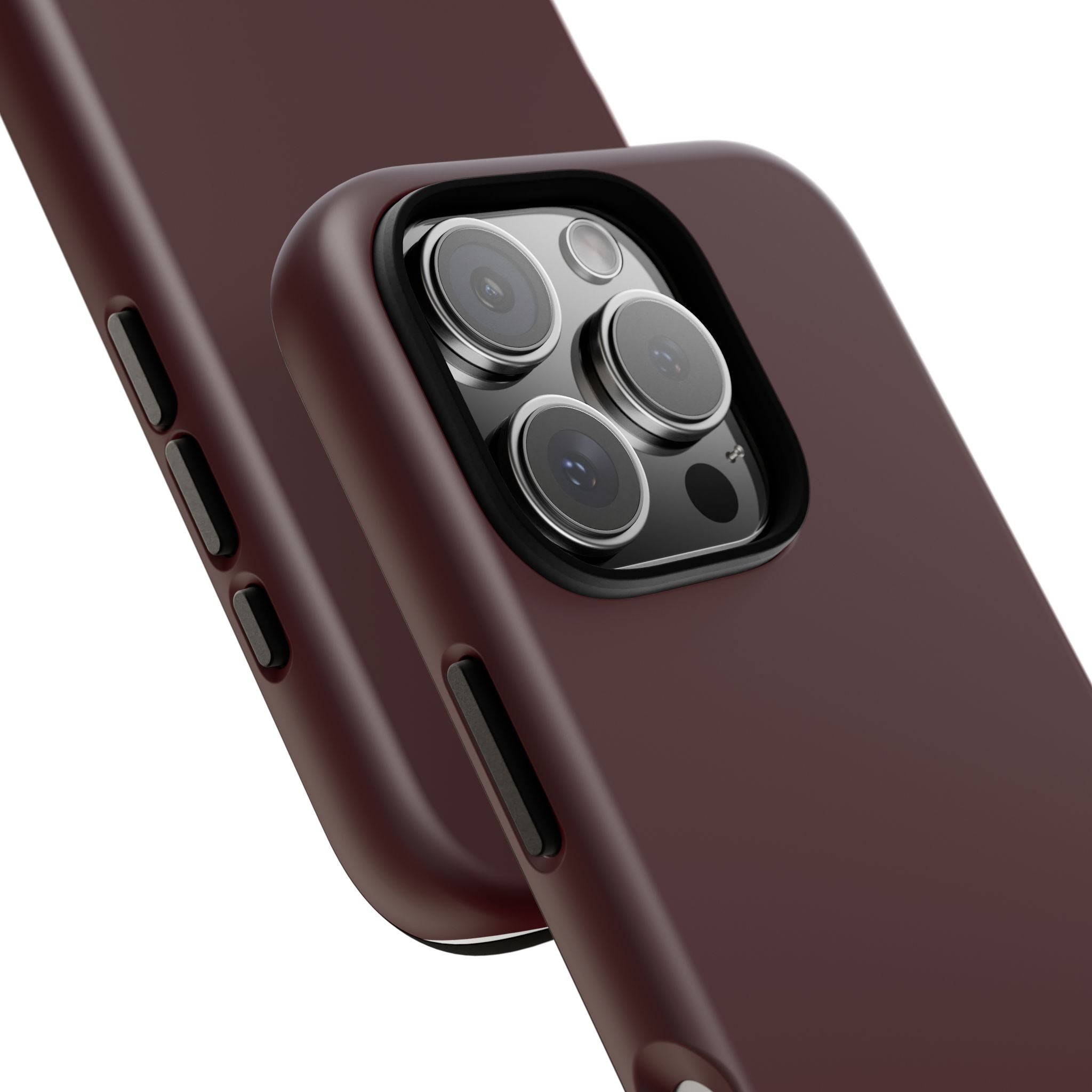 Maroon Tough iPhone Case — Slim Impact-Resistant Protective Cover