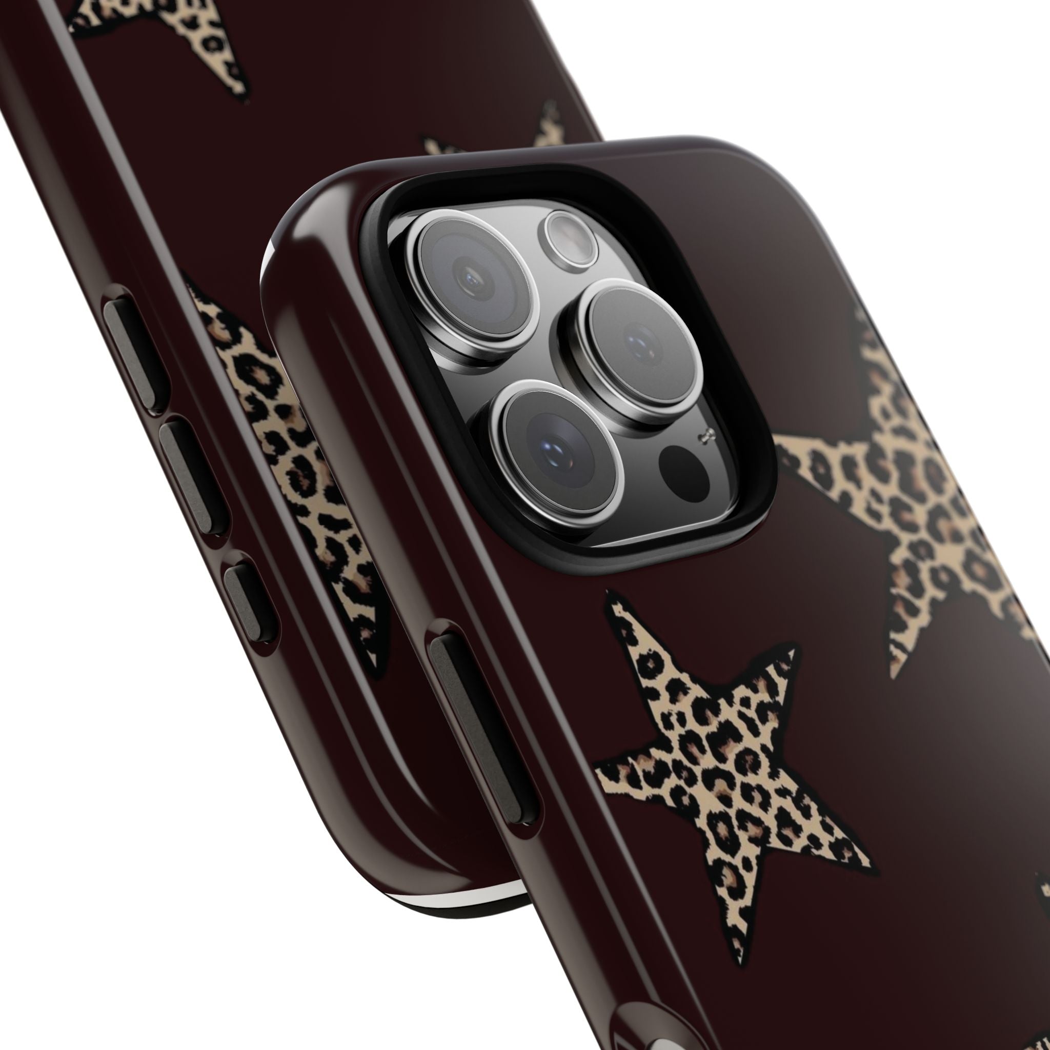 Leopard Star iPhone Case — Chic Brown Protective Tough Case