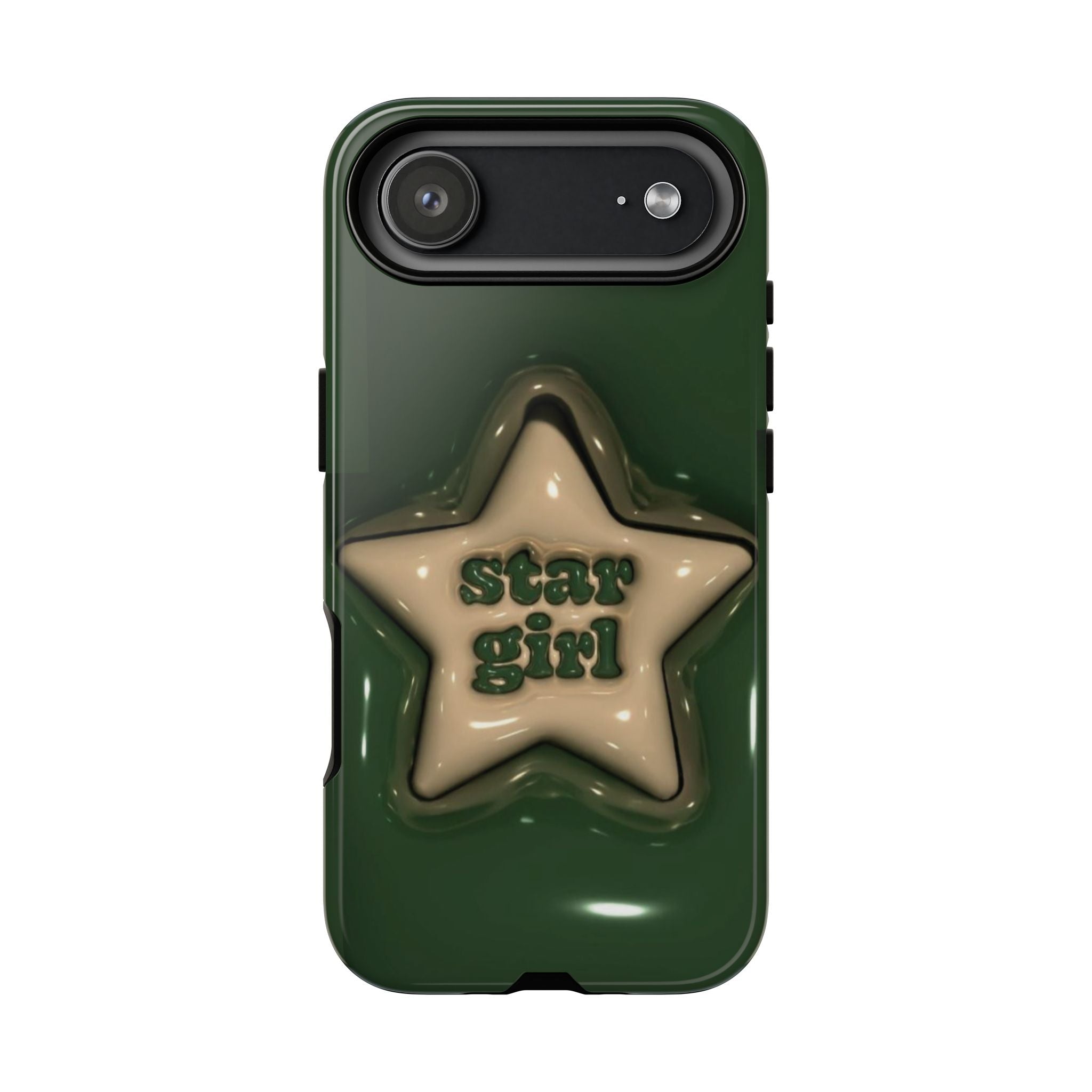 Star Girl iPhone Case — Green Star Protective Case
