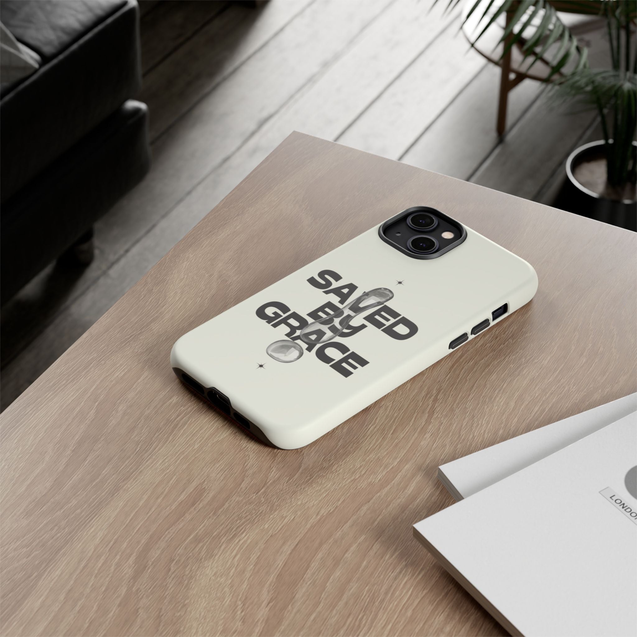 Saved By Grace Tough Phone Case — Christian Faith iPhone Cover