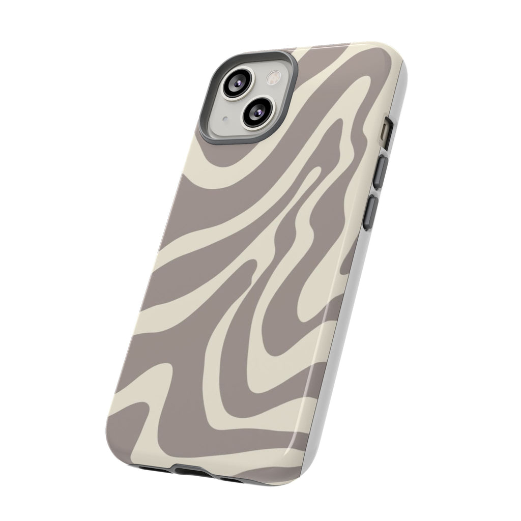 Neutral Zebra Print Tough iPhone Case