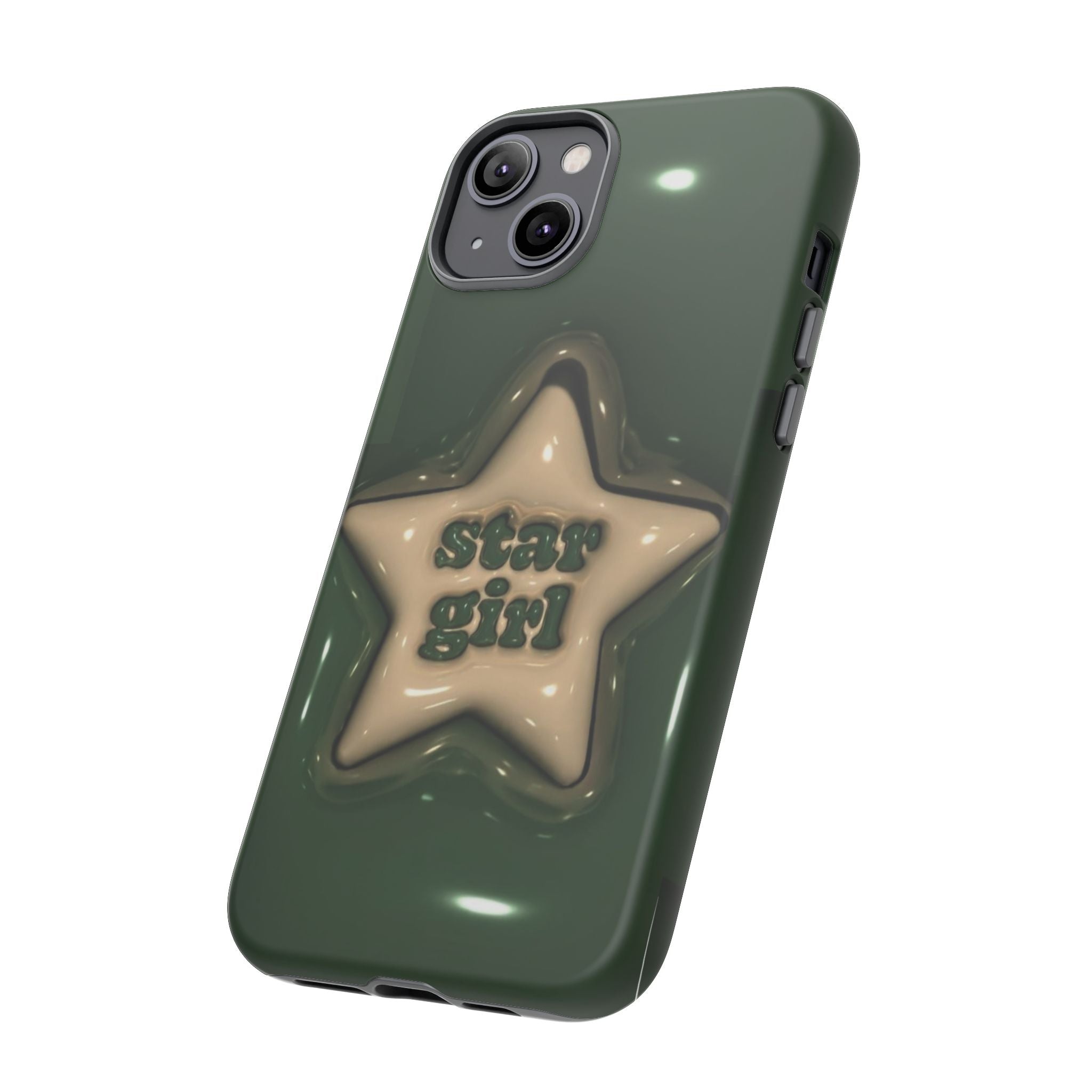Star Girl iPhone Case — Green Star Protective Case