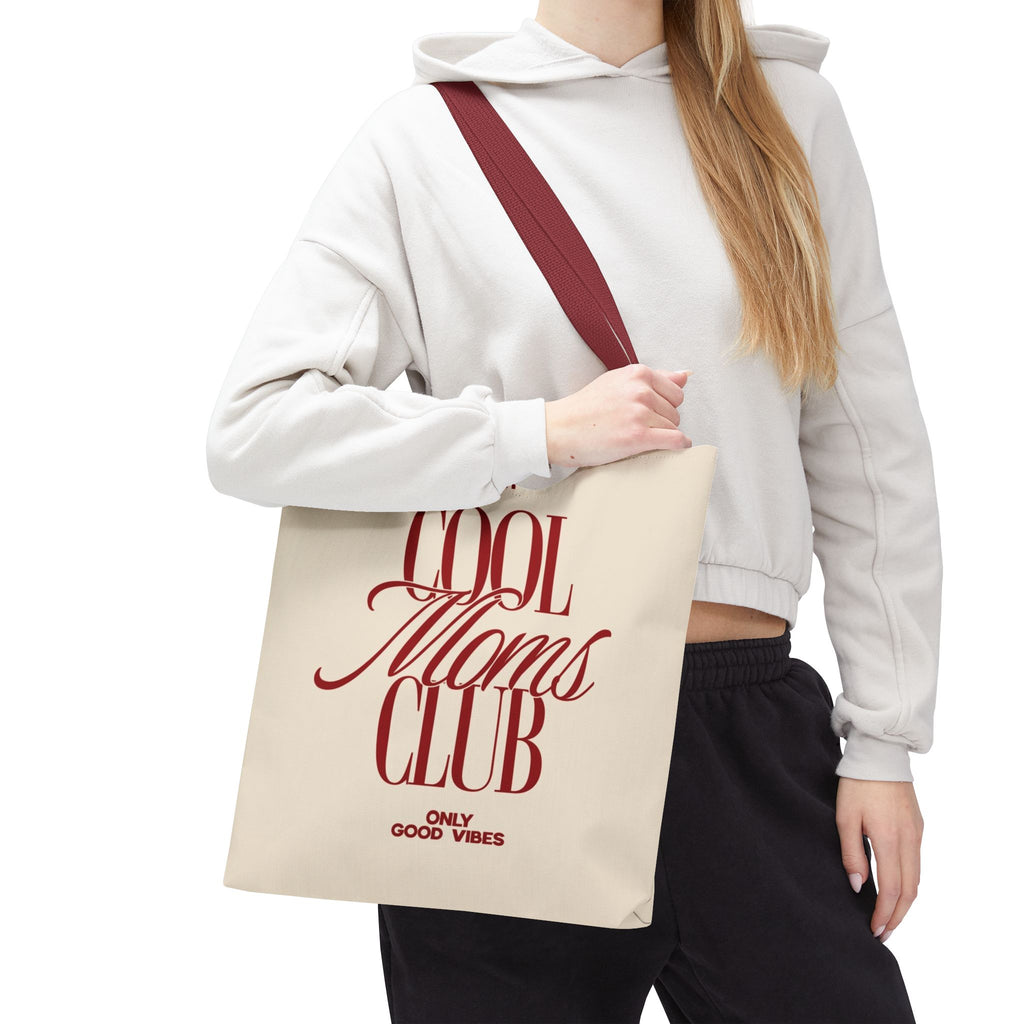 Cool Moms Club Tote Bag — "Doing My Best, Only Good Vibes" Canvas Tote