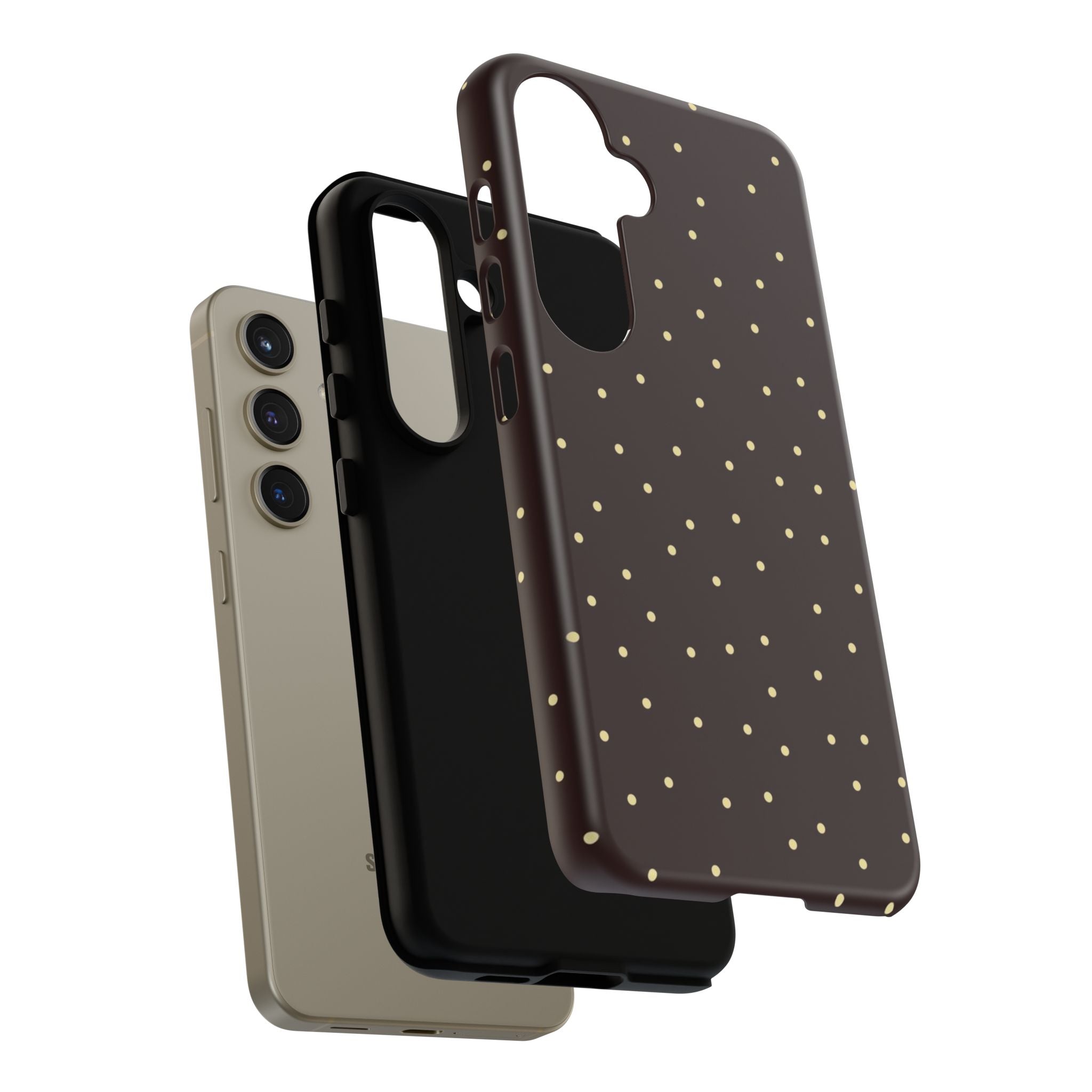 Brown Gold Polka Dot Tough Phone Case