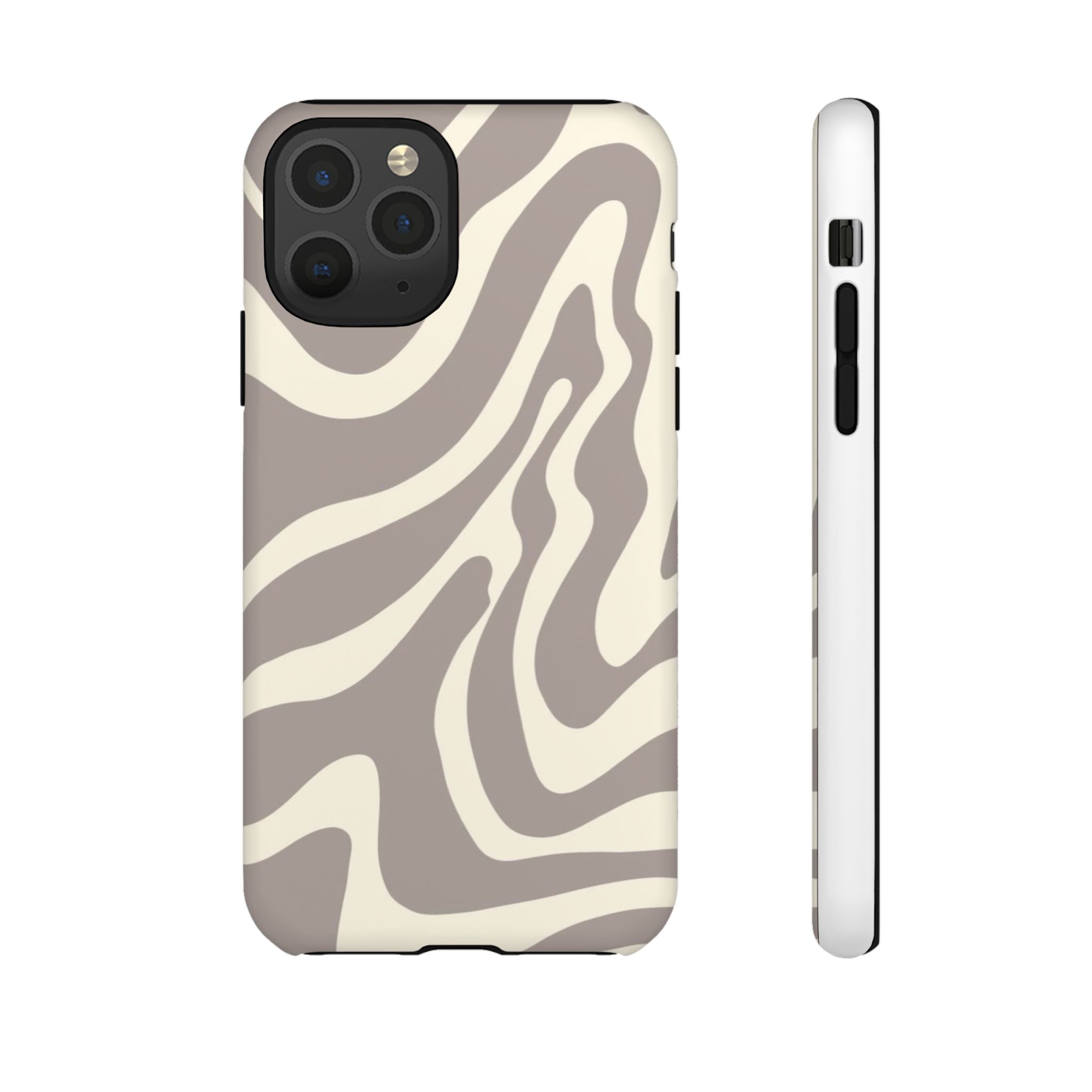 Neutral Zebra Print Tough iPhone Case