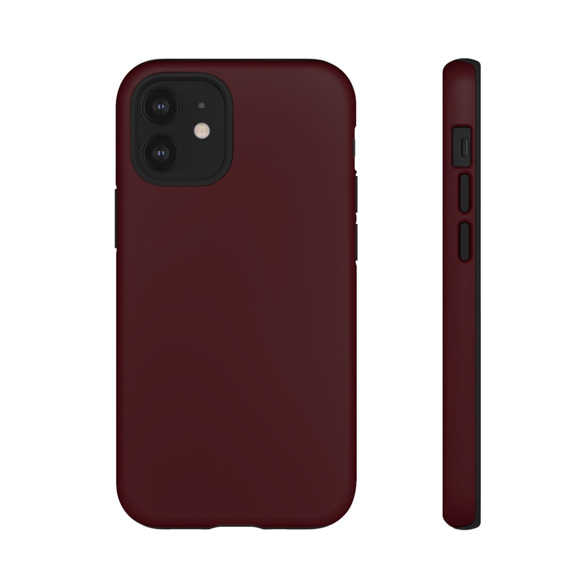 Maroon Tough iPhone Case — Slim Impact-Resistant Protective Cover