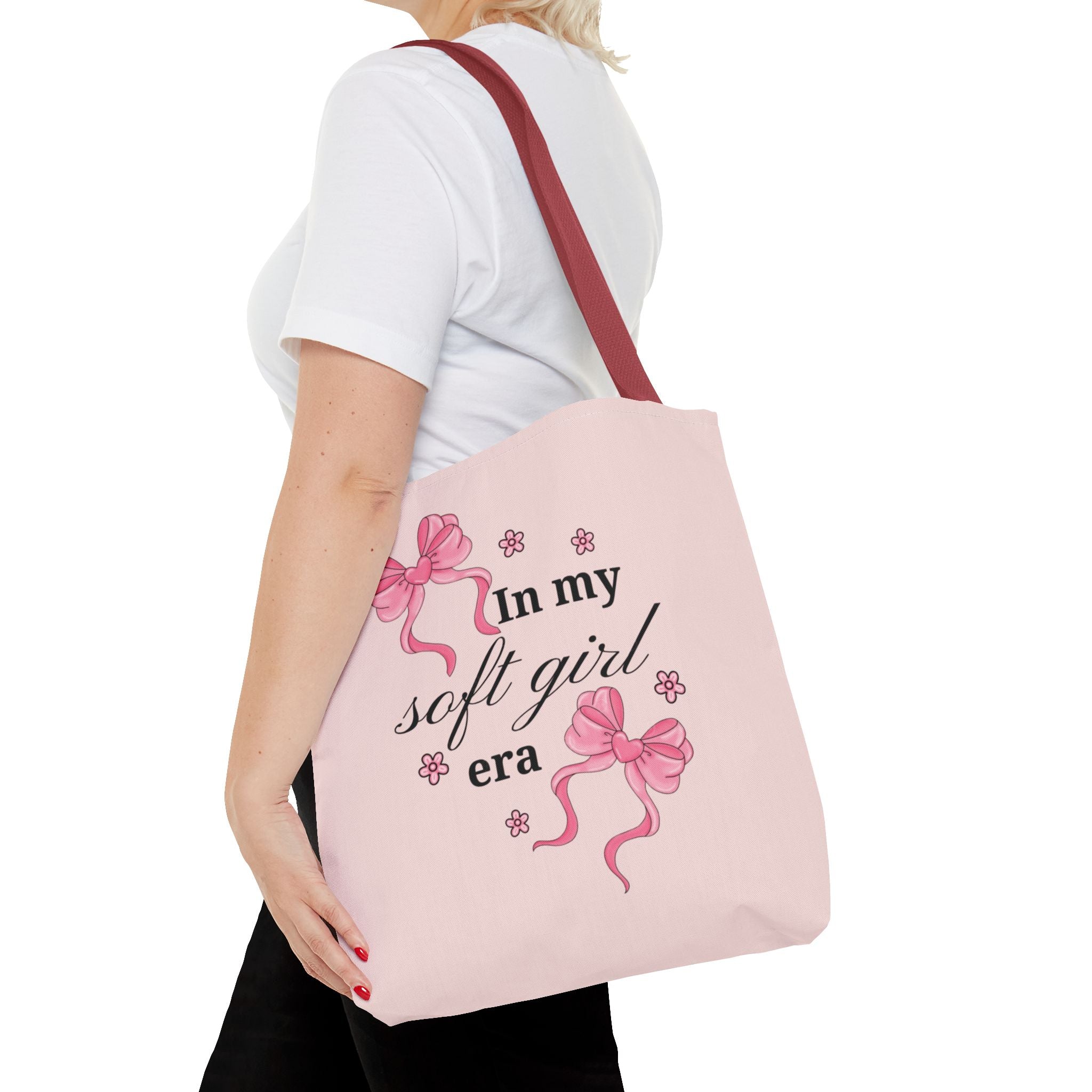 Tote Bag — "In My Soft Girl Era" Pink All-Over Print