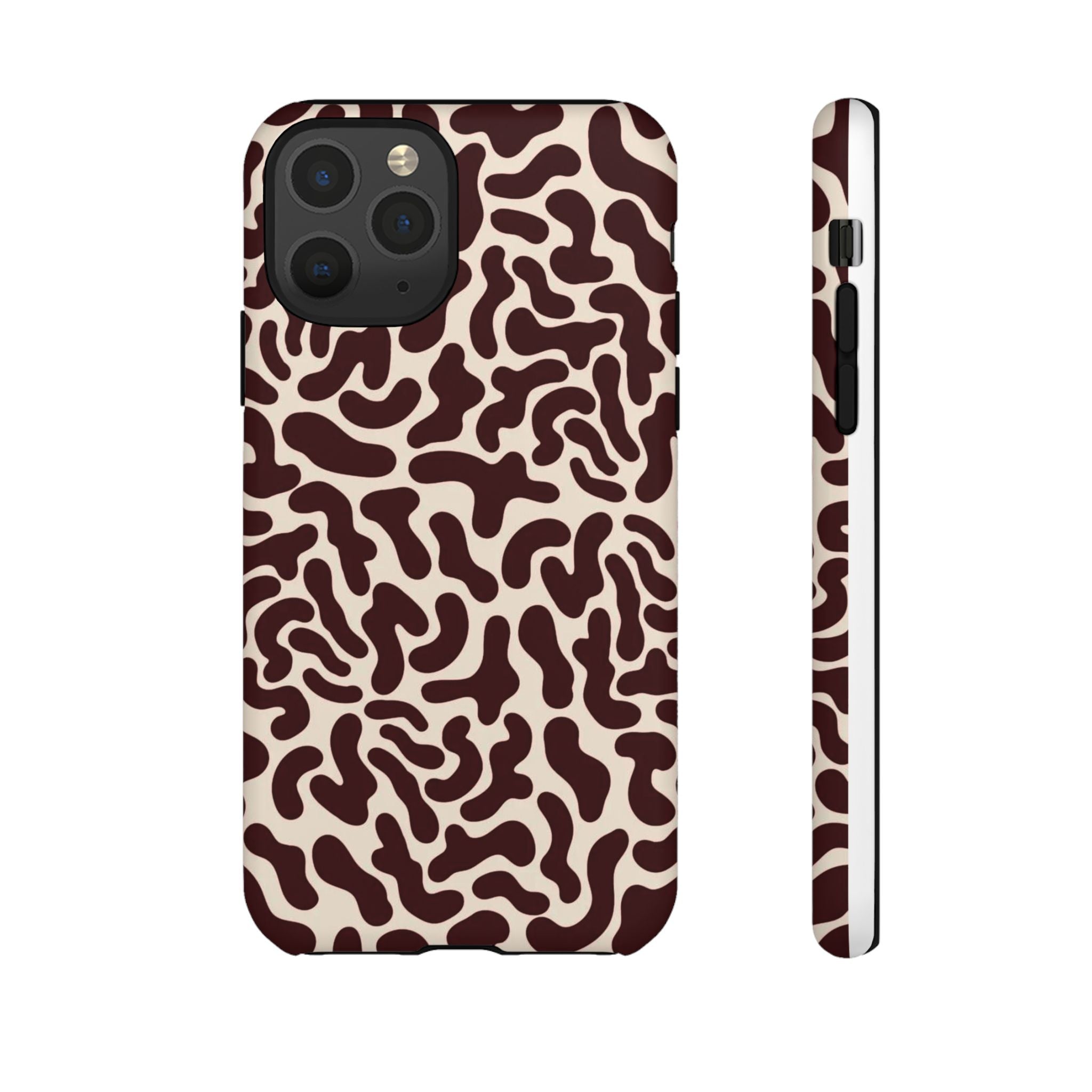 Animal Print iPhone Case - Brown Abstract Cow Pattern Tough Case