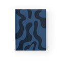 Blue Abstract Pattern Ruled Journal — Hardcover Navy Scribble Notebook for Notes & Planning
