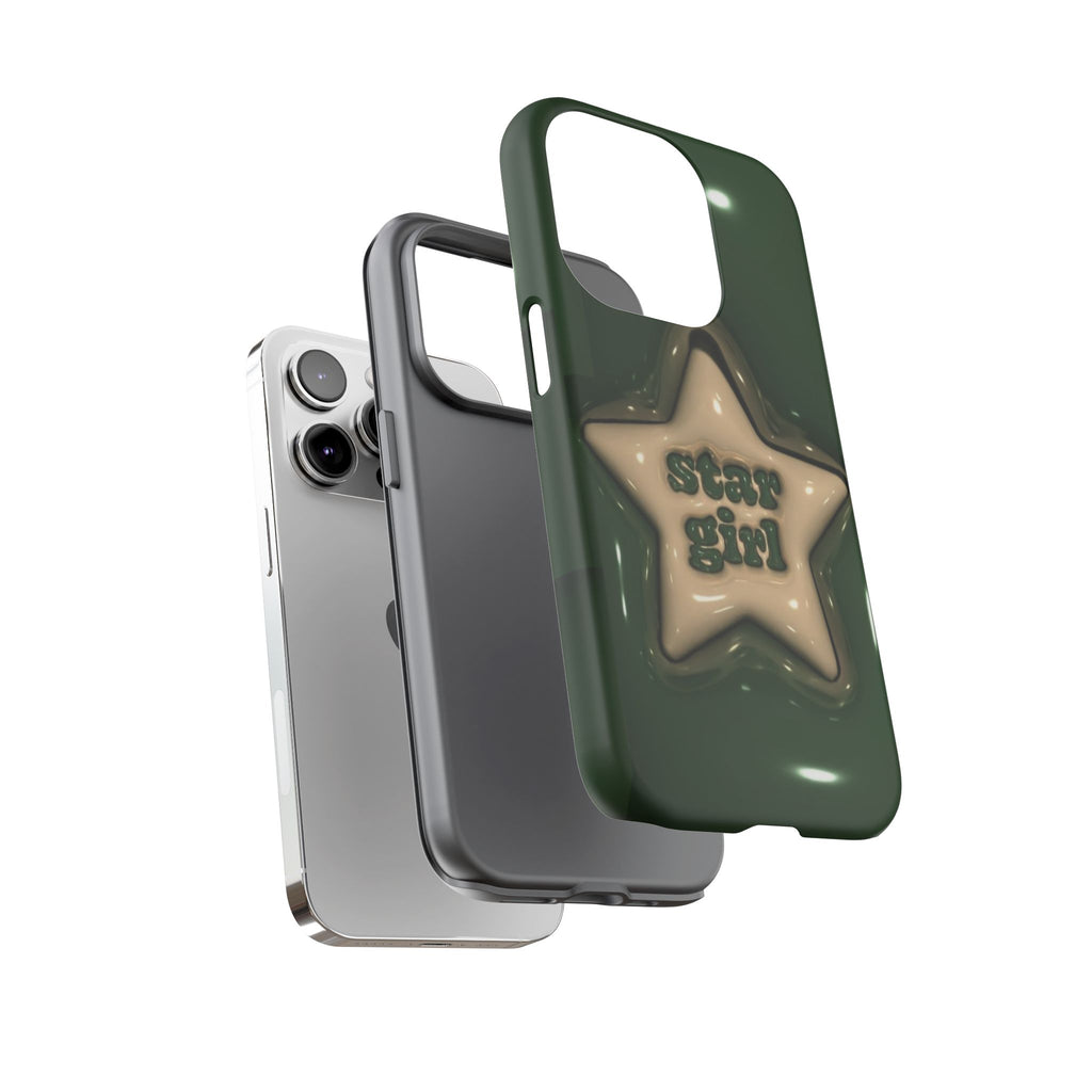 Star Girl iPhone Case — Green Star Protective Case