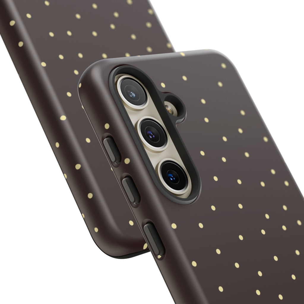Brown Gold Polka Dot Tough Phone Case