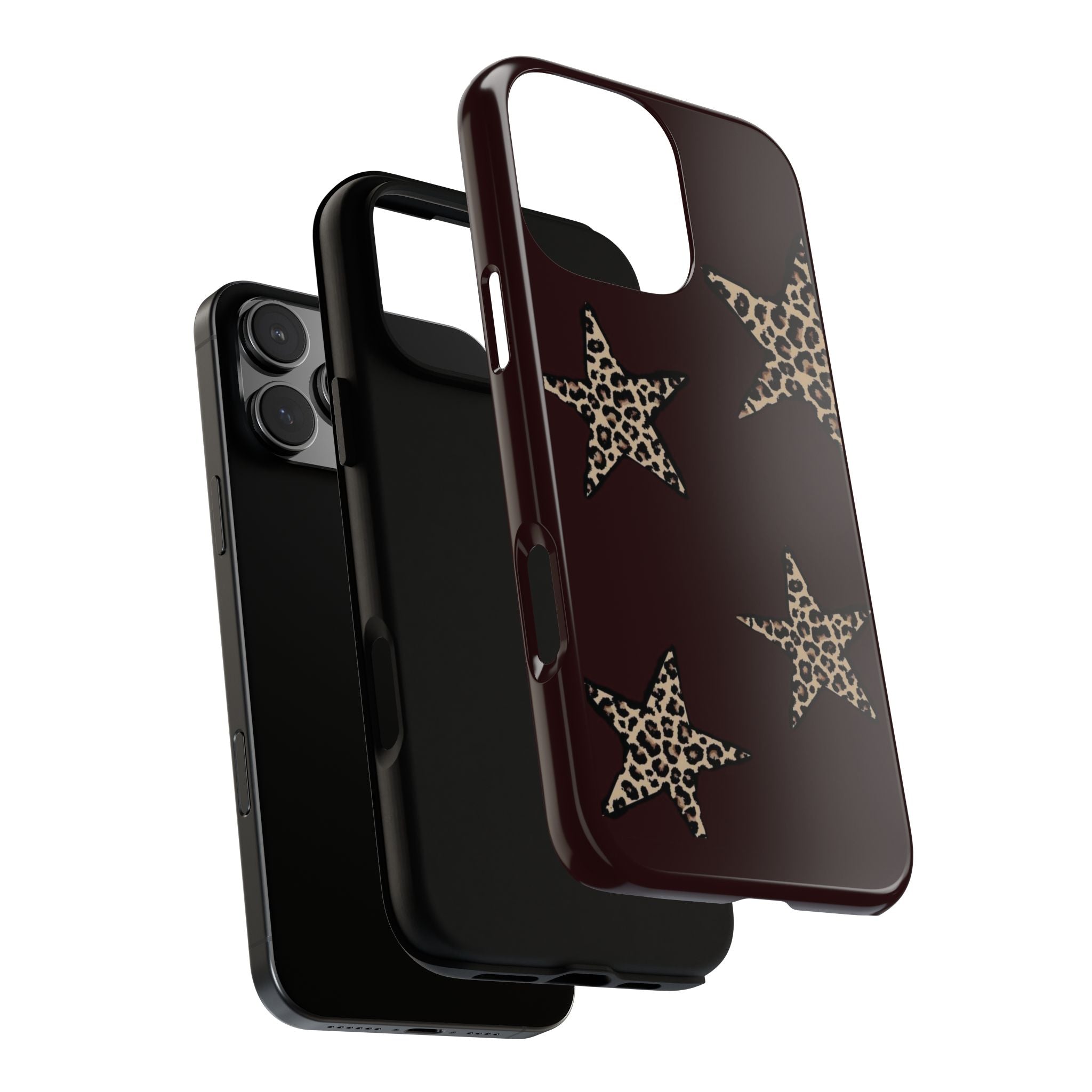 Leopard Star iPhone Case — Chic Brown Protective Tough Case