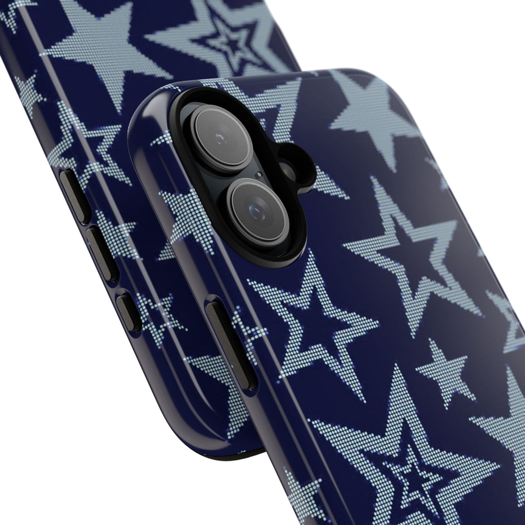 Navy Star Pattern Tough iPhone Case