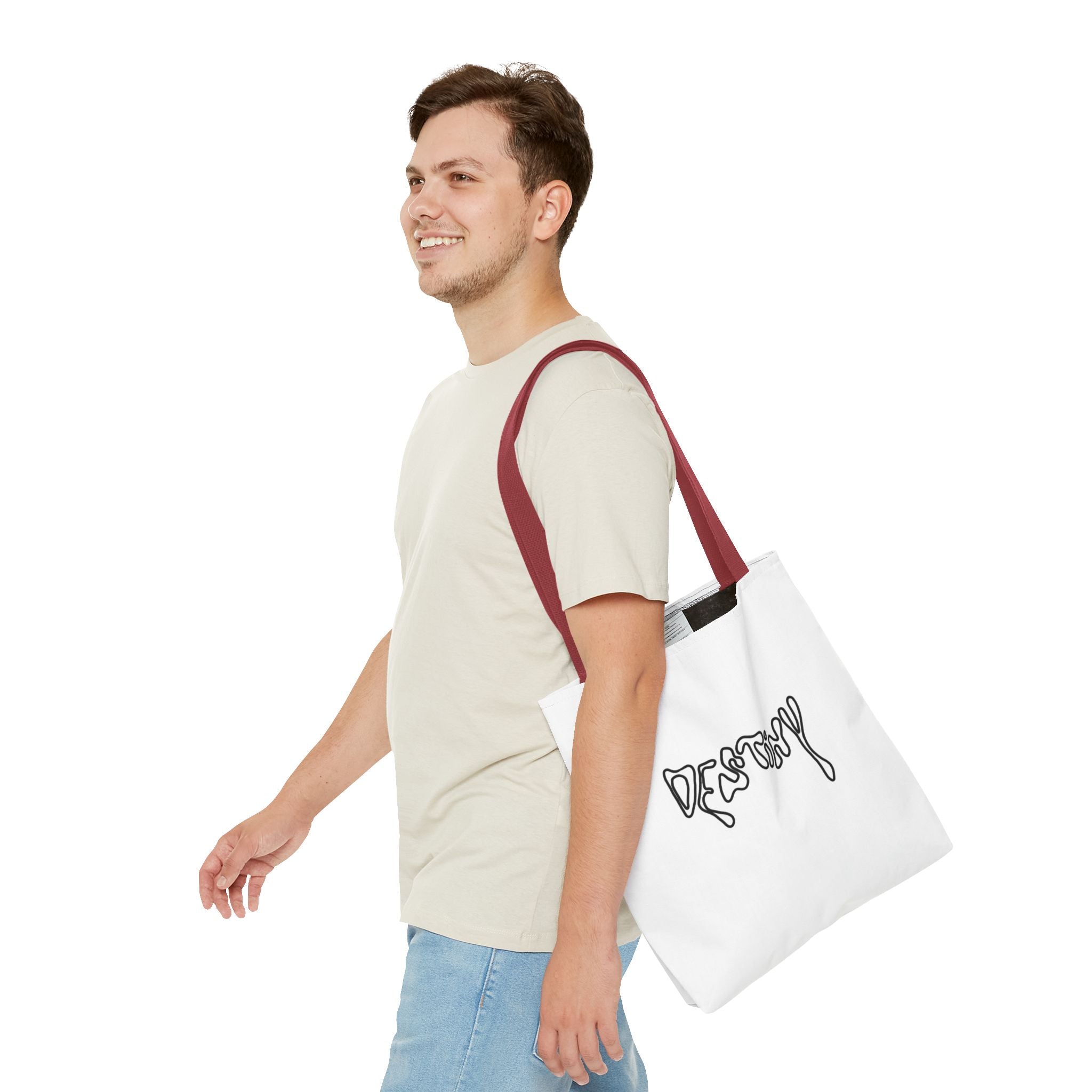 Destiny Script Tote Bag – Minimalist Graphic Canvas Tote