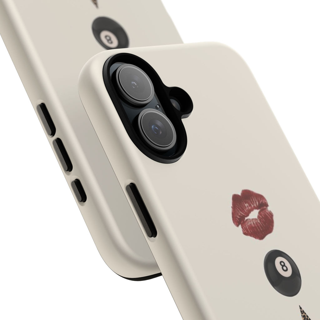 Kiss 8-Ball Star iPhone Case – Trendy Minimalist Protective Cover