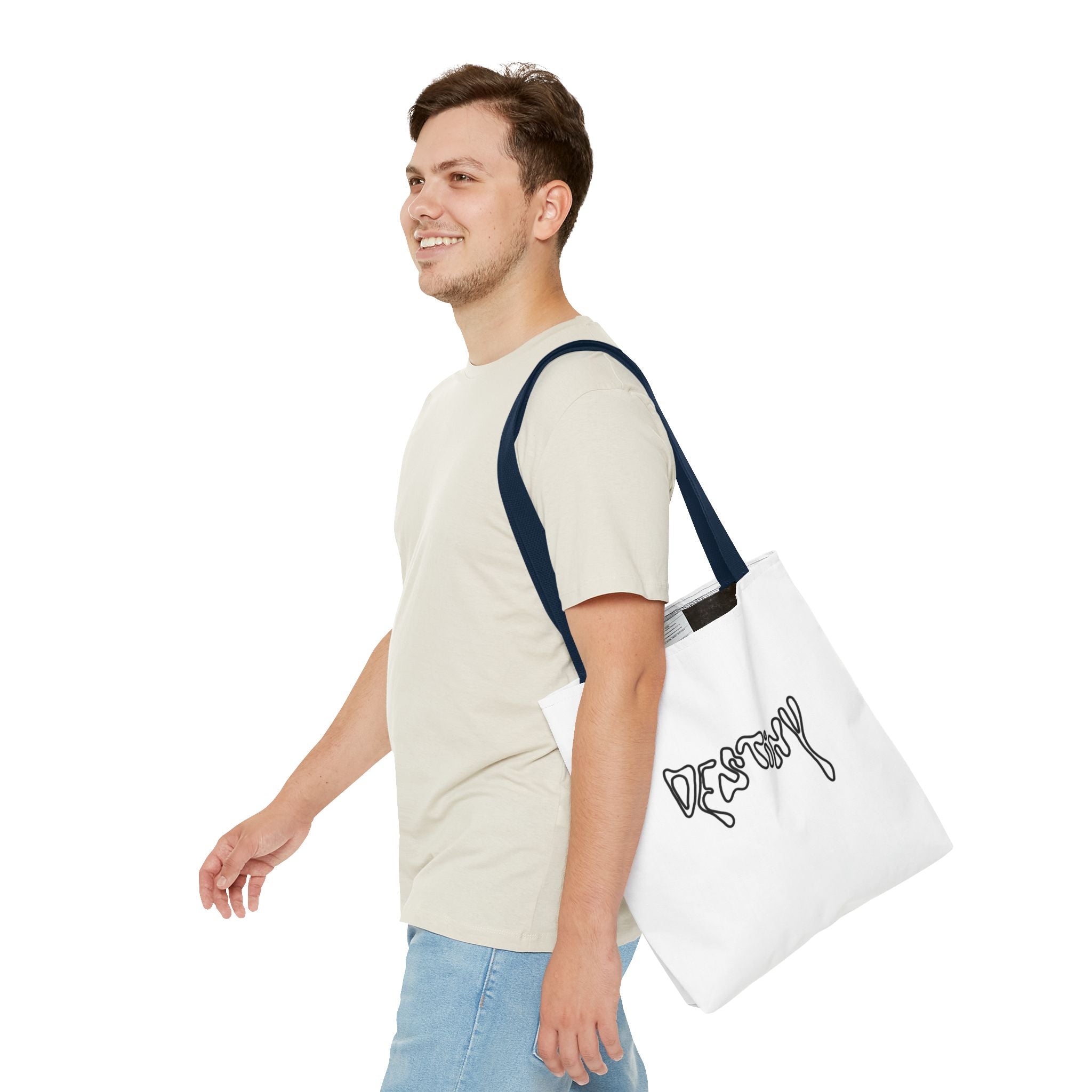 Destiny Script Tote Bag – Minimalist Graphic Canvas Tote