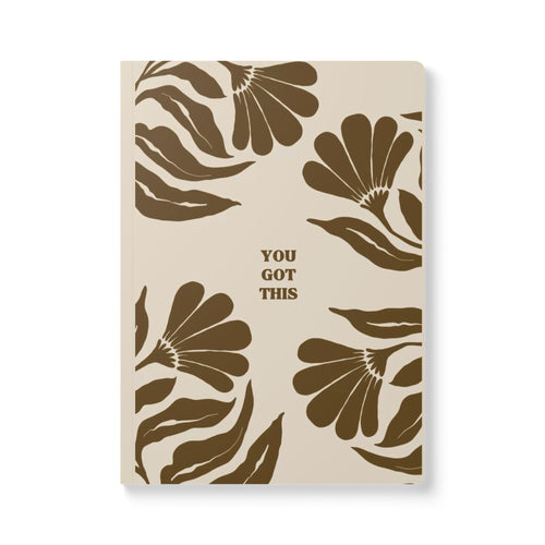 "You Got This Floral Journal" — Motivational Softcover Lined Notebook