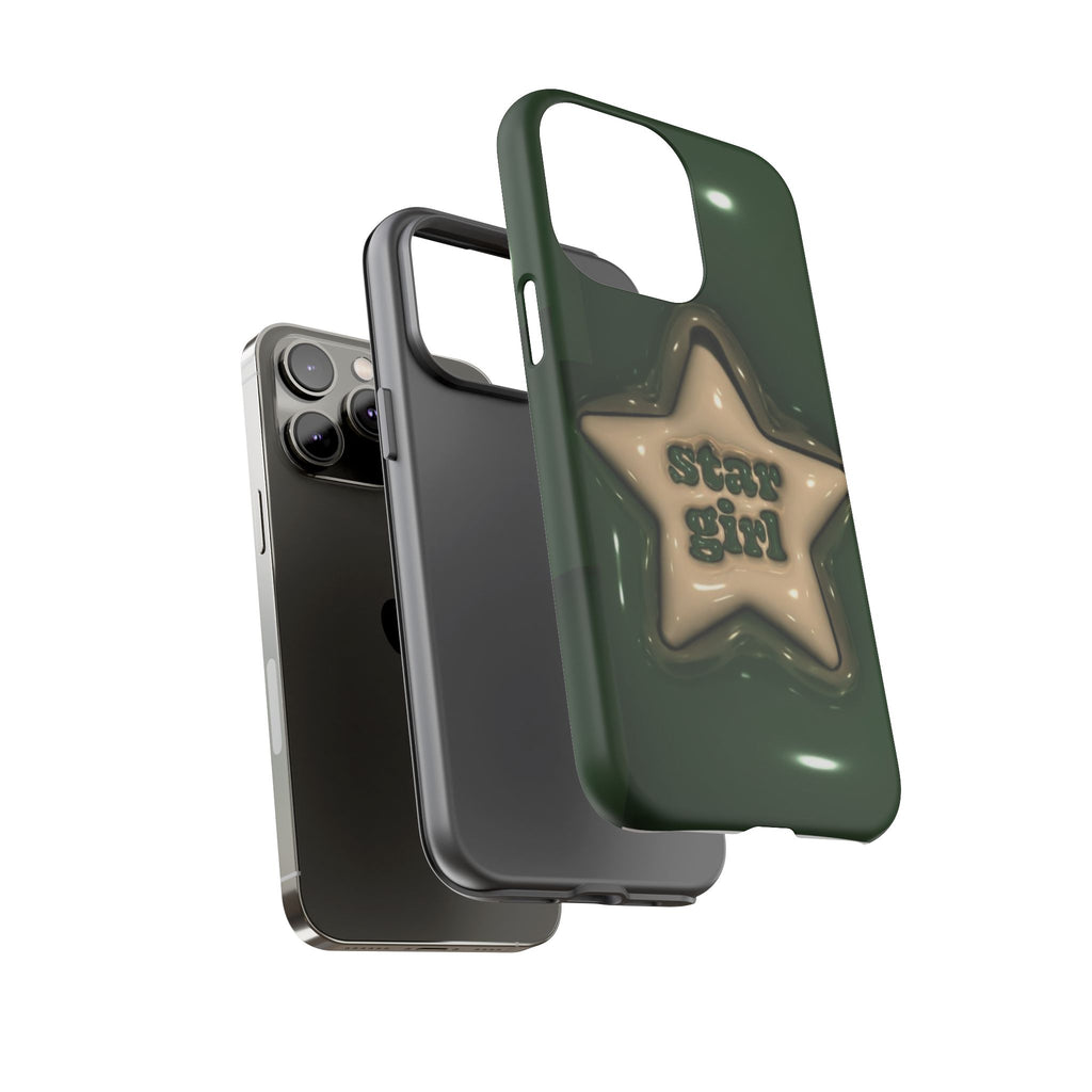Star Girl iPhone Case — Green Star Protective Case