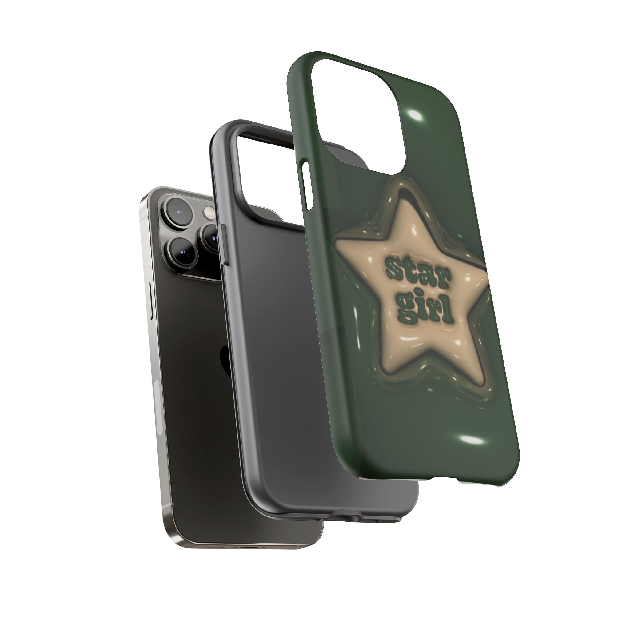 Star Girl iPhone Case — Green Star Protective Case
