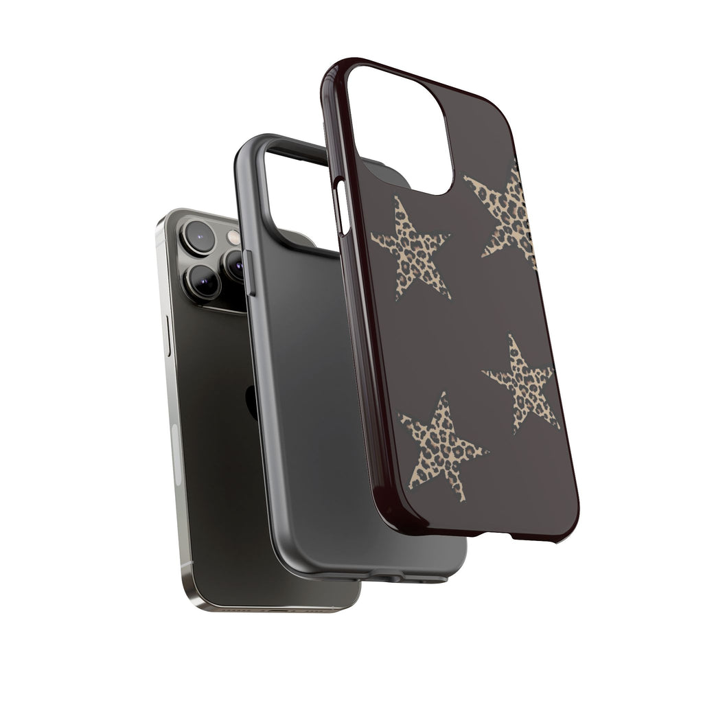 Leopard Star iPhone Case — Chic Brown Protective Tough Case