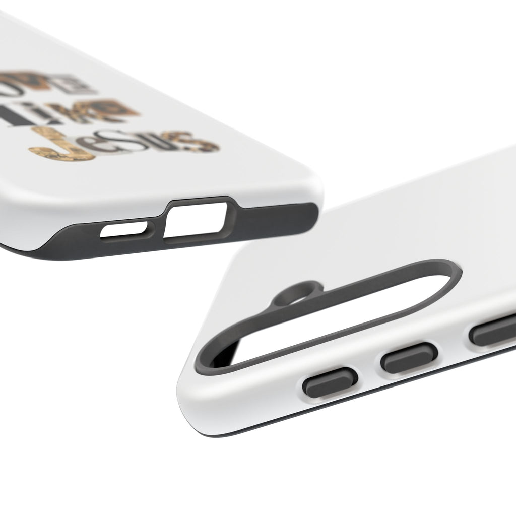 "Love Like Jesus" Leopard Print Christian Tough Phone Case