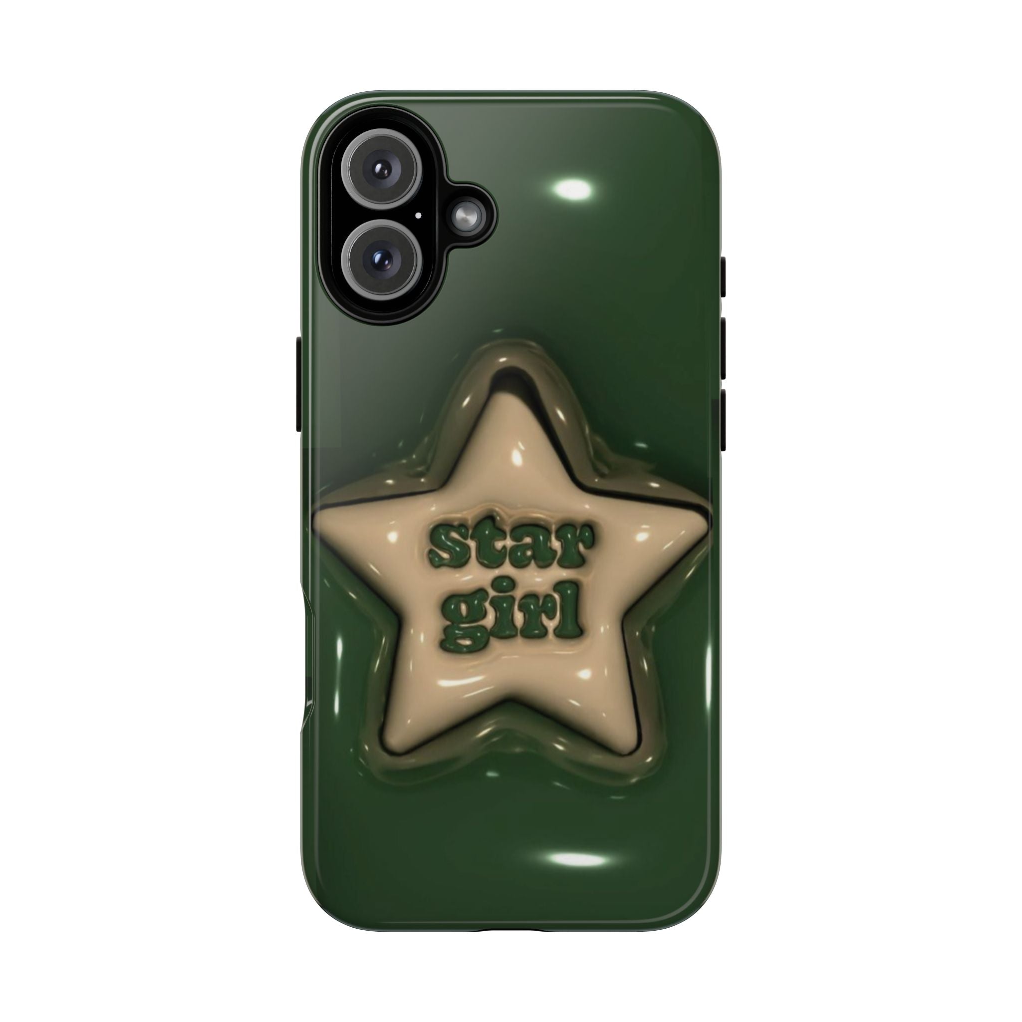 Star Girl iPhone Case — Green Star Protective Case