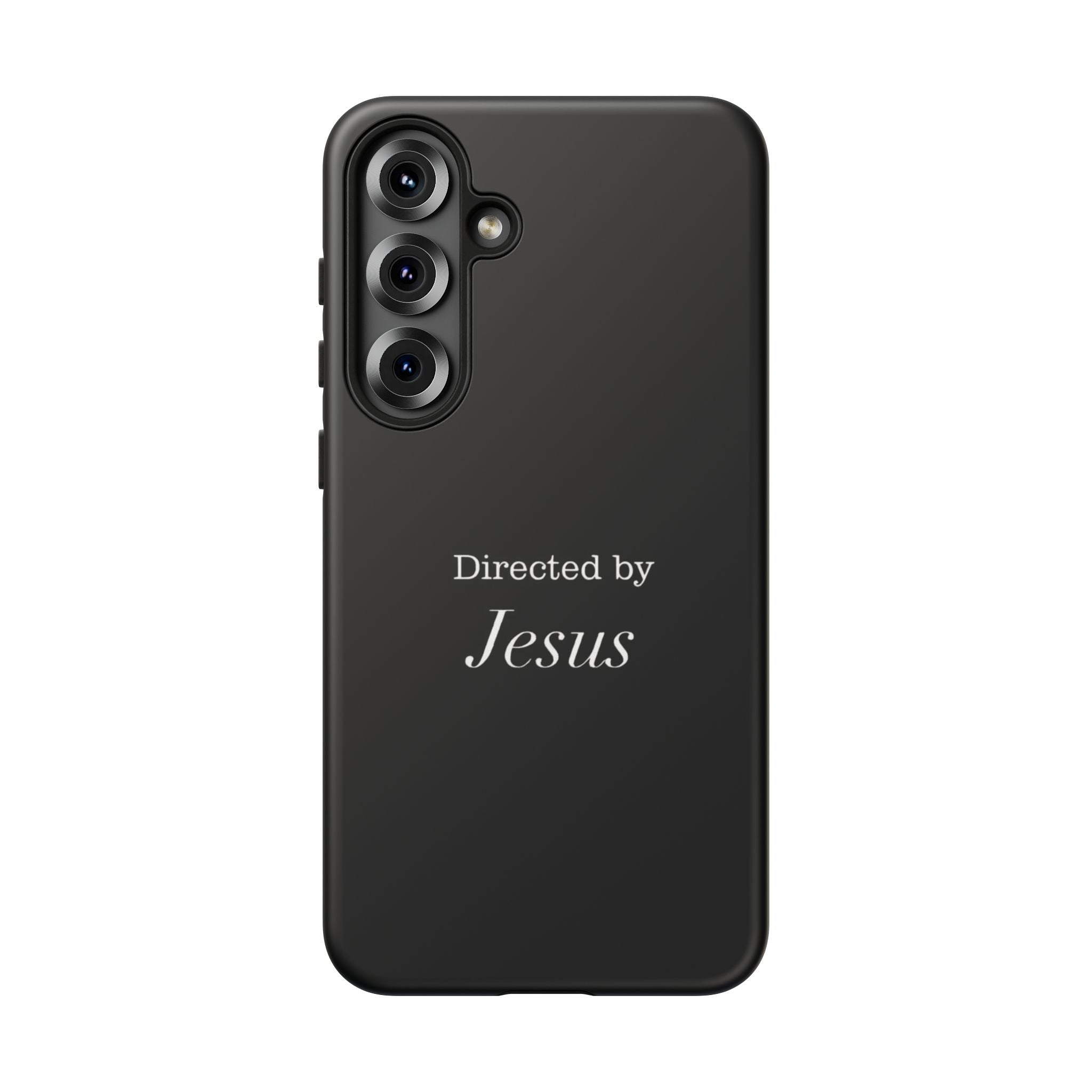 Directed by Jesus Tough Phone Case — Faith Black Protective Case