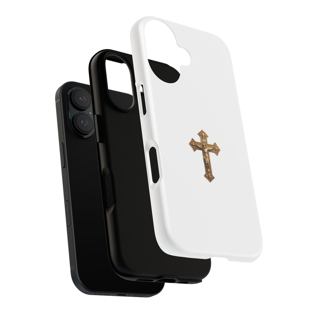 Gold Cross Tough Phone Case | Protective Cover