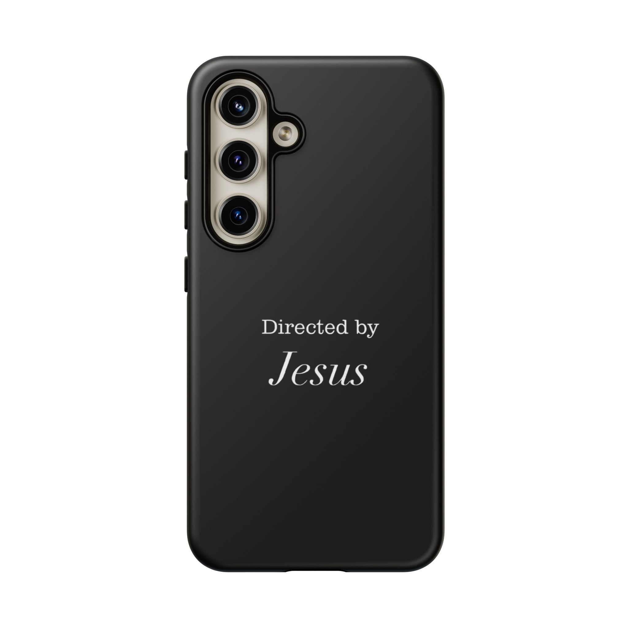 Directed by Jesus Tough Phone Case — Faith Black Protective Case