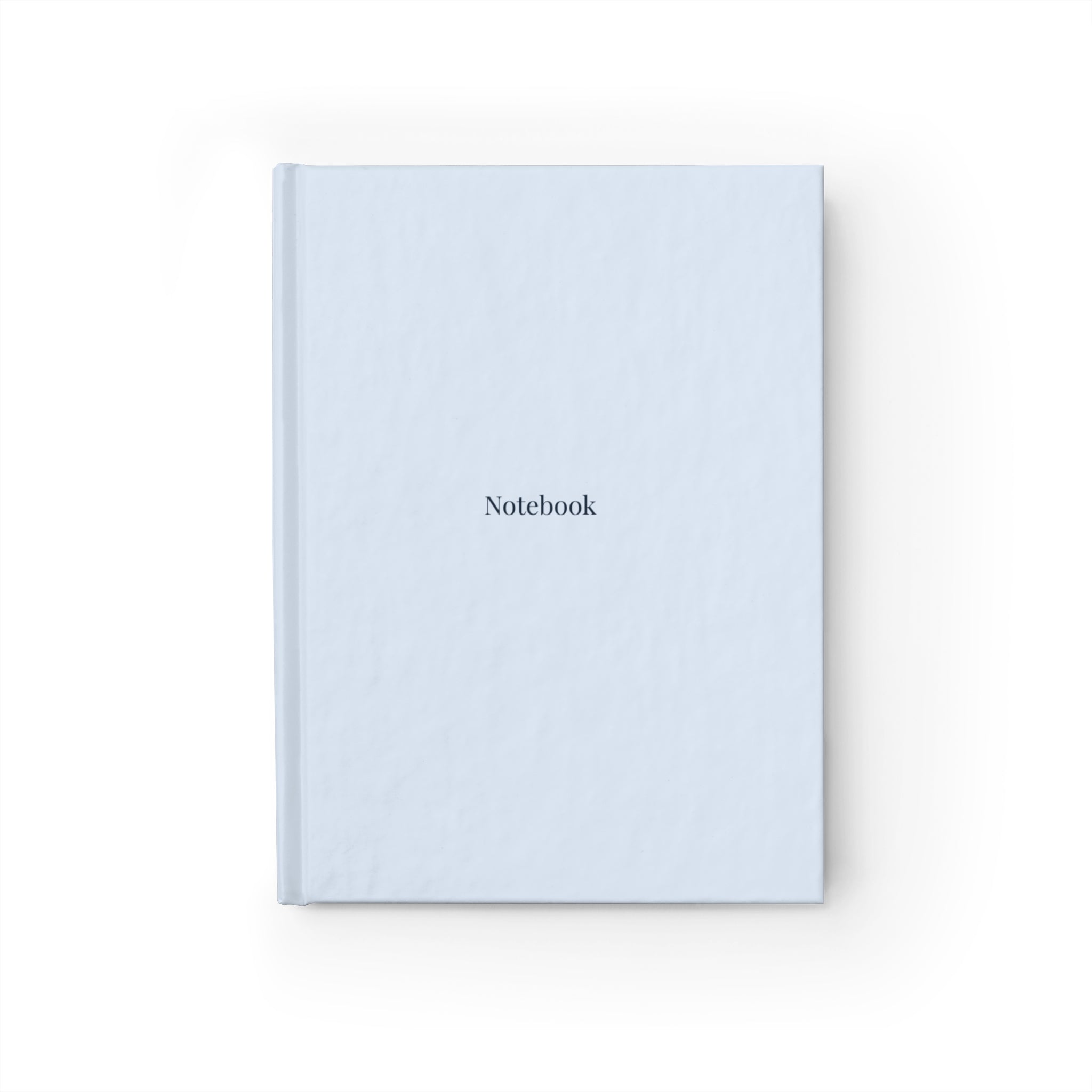 Hardcover Light Blue Ruled Notebook — Minimal 'Notebook' Hardcover Journal for Notes & Journaling