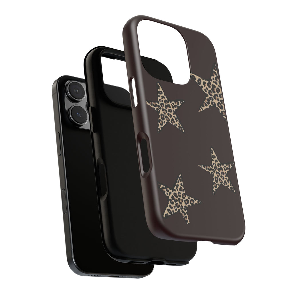 Leopard Star iPhone Case — Chic Brown Protective Tough Case