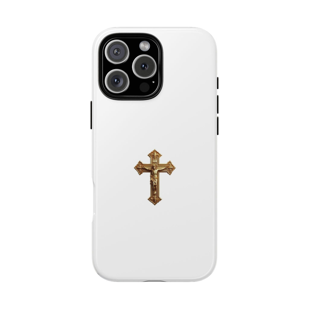 Gold Cross Tough Phone Case | Protective Cover