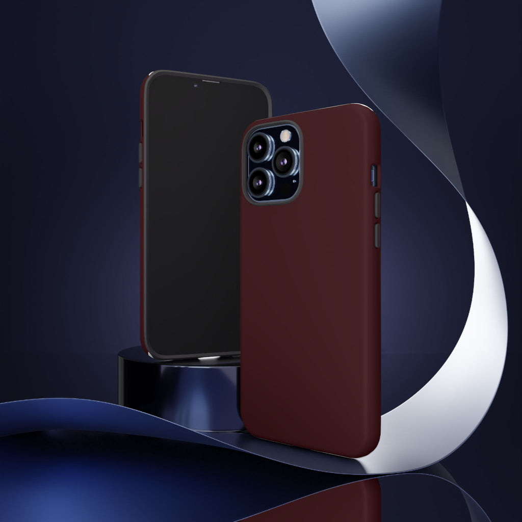 Maroon Tough iPhone Case — Slim Impact-Resistant Protective Cover