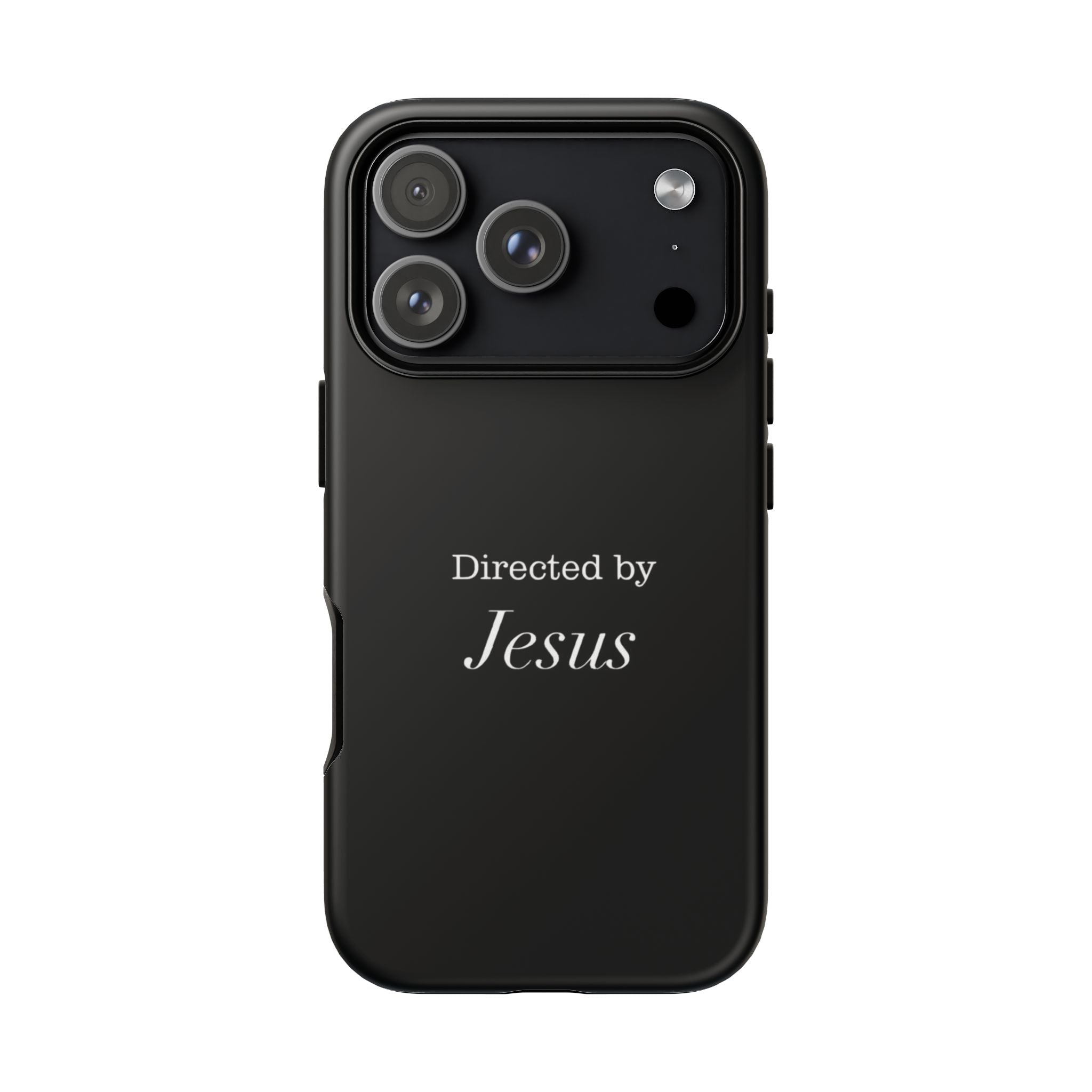 Directed by Jesus Tough Phone Case — Faith Black Protective Case