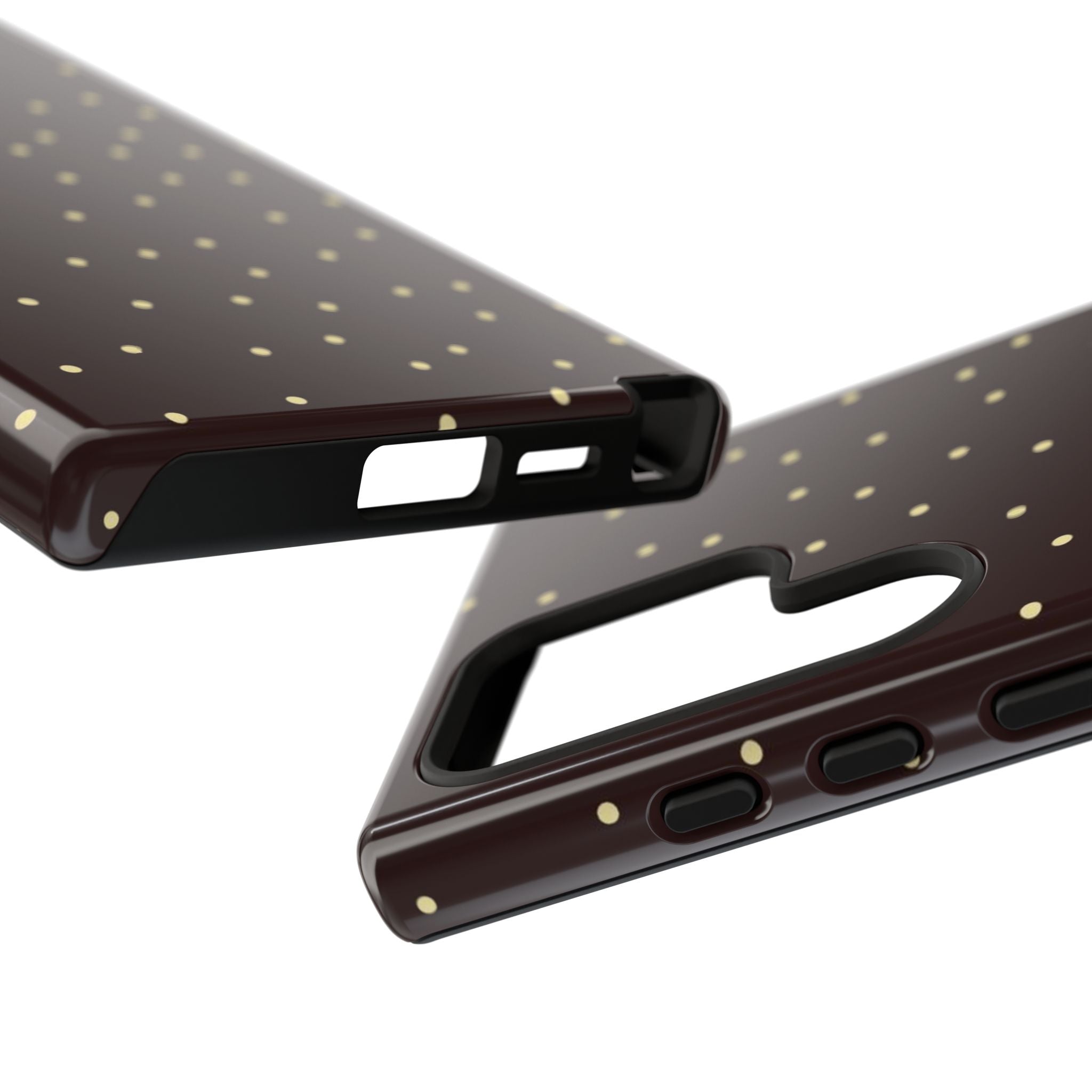 Brown Gold Polka Dot Tough Phone Case